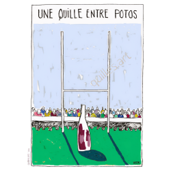 Affiche "Une Quille entre potos" A3 29.7 x 42 cm | Quilles'Art