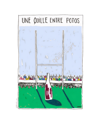 Affiche "Une Quille entre potos" A3 29.7 x 42 cm | Quilles'Art