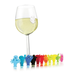 Set of 12 "Party People" Glass Markers | VacuVin