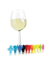 Set of 12 "Party People" Glass Markers | VacuVin