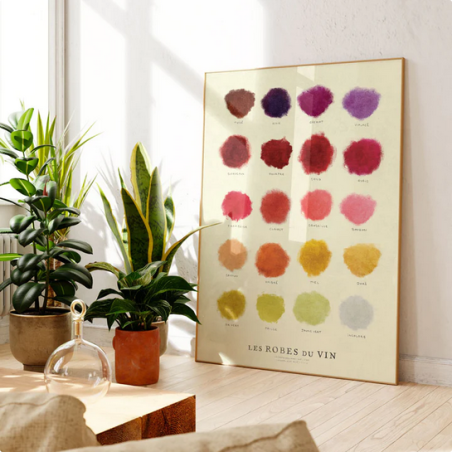 Poster 30x40cm "Les Robes du Vin" | The Wine List please