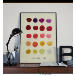 Poster 30x40cm "Les Robes du Vin" | The Wine List please