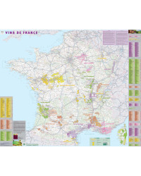 Wine list 98x119 cm "Wines of France" laminated | IGN France