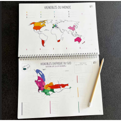 Amble Wine | Practise Wine Maps : World Edition, 110 empty maps | Lea Gatinois