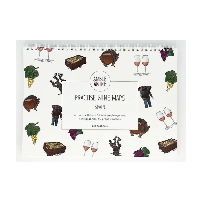 Amble Wine |Practise Wine Maps : Spain, 16 maps with both full and empty versions | Lea Gatinois