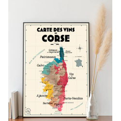 30x40 cm menu of Corsican wines | Atelier Vauvenargues