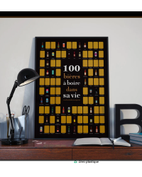 Poster 50x70cm "100 beers to drink in your life" | La Carte des Vins s'il vous plaît