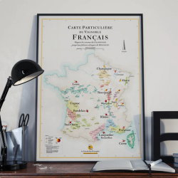 The Wine Map of France - 30x40 cm | La Carte des Vins s'il vous plaît