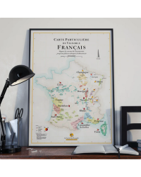 The Wine Map of France - 30x40 cm | La Carte des Vins s'il vous plaît