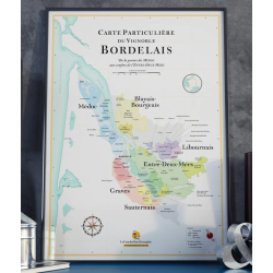 Carte murale 30x40 cm "Vins...