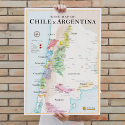 La Carte des Vins d'Argentine et du Chili 50x70 cm | La Carte des Vins s'il vous plaît