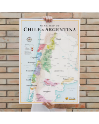 La Carte des Vins d'Argentine et du Chili 50x70 cm | La Carte des Vins s'il vous plaît