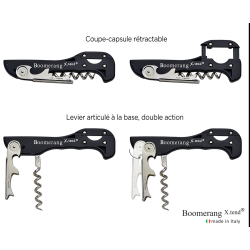 Boomerang X.tend Corkscrew - Multifunction Sommelier Knife with Integrated Foil Cutter