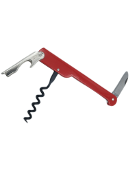 Corkscrew Cartailler-Deluc Red stainless steel with glossy finish