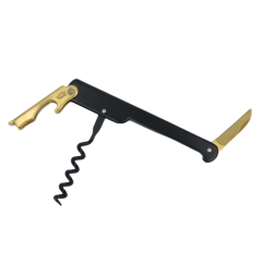 Corkscrew Cartailler-Deluc Black stainless steel with gold-plated finish