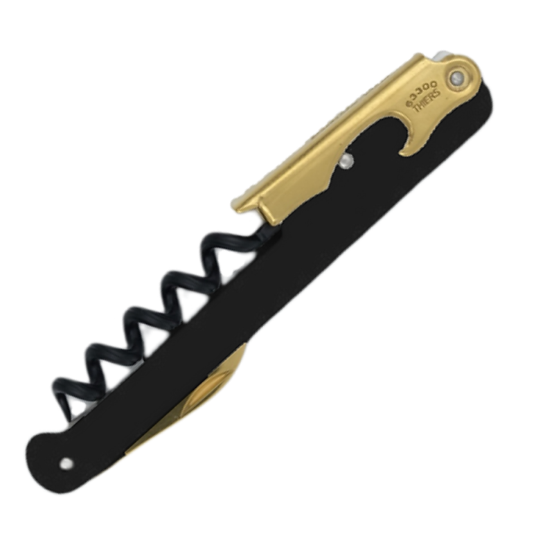 Corkscrew Cartailler-Deluc Black stainless steel with gold-plated finish