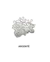 Silver Grape Leaves Magnetic Brooch | Tout Simplement