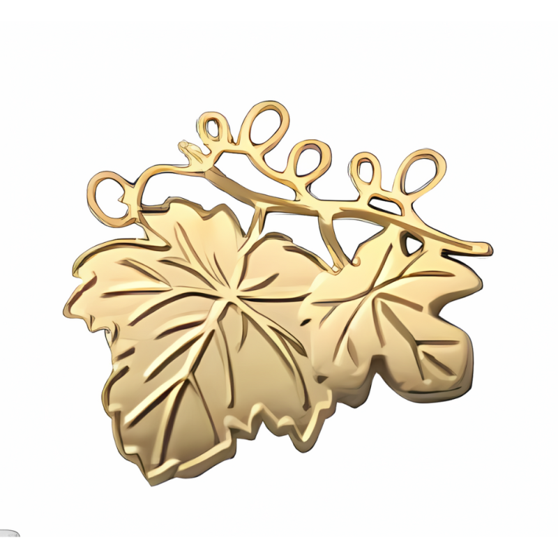 Golden Vine Leaves Magnetic Brooch| Tout Simplement