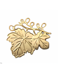 Golden Vine Leaves Magnetic Brooch| Tout Simplement